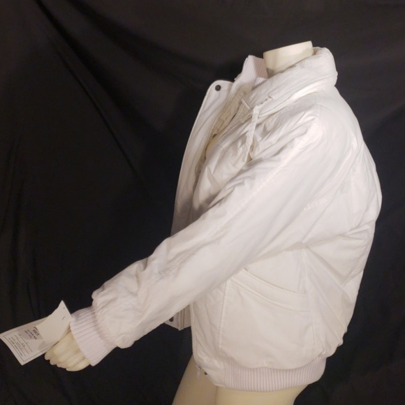 VTG White goose down GALLERY 80's puffer ski jacket w/large pockets & tags nylon - Picture 3 of 8